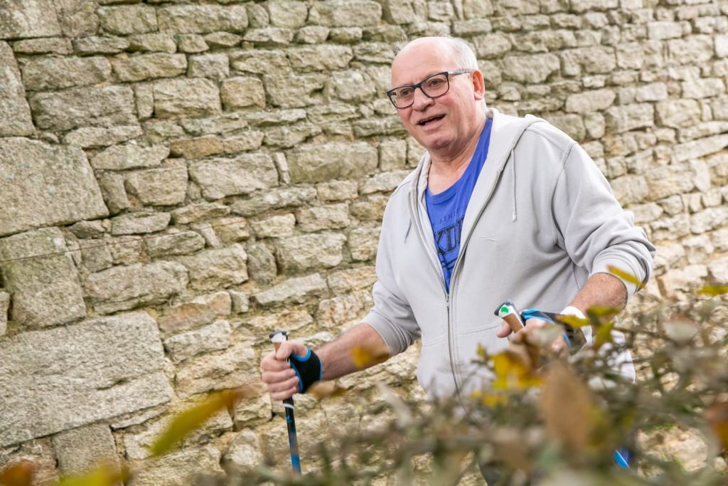 Patient pratique marche nordique