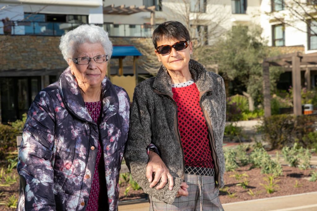 Une aidante avec sa mère