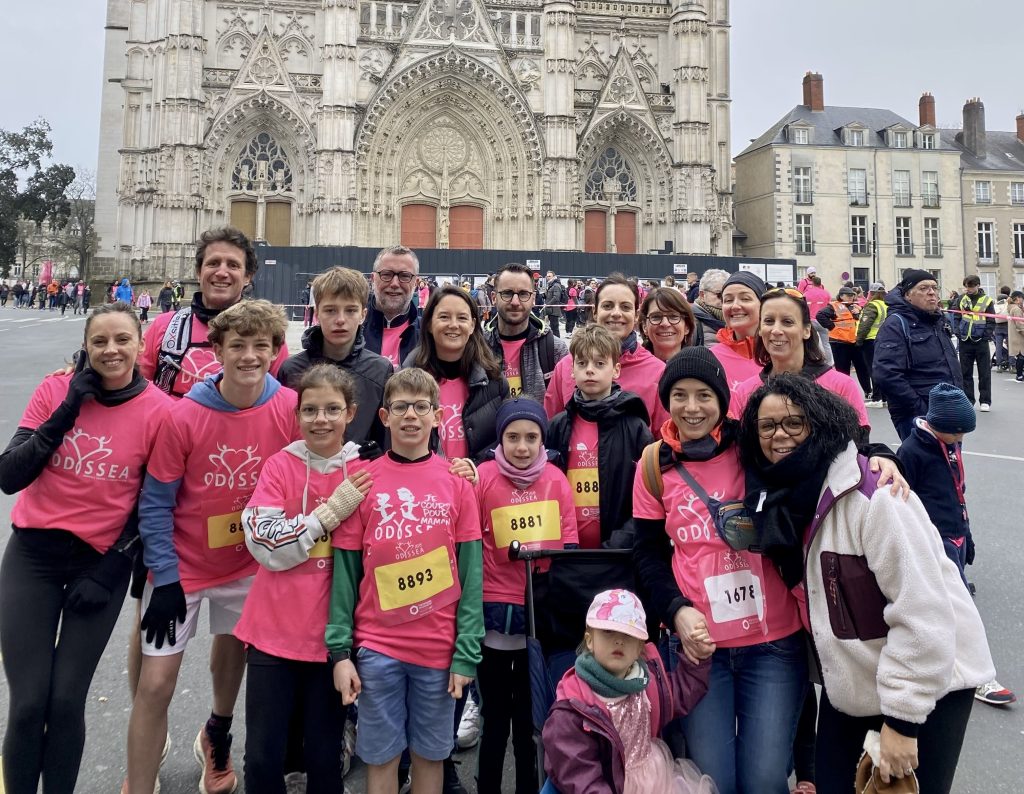 Odyssea - regroupement des coureurs de 5km avec leurs familles avant la course
